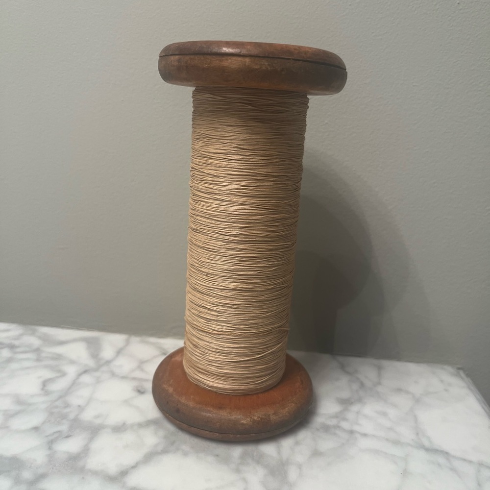 Genuine antique bobbin from one of many bygone New England lace mills.
